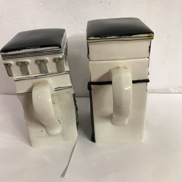 2 Vintage Square Teapots Hand painted porcelain Ceramic Heavy Glaze - Picture 3 of 9